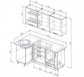 Кухонный гарнитур угловой Латте 1000*1800 (Стол. 26мм) в Екатеринбурге - mebel24.online | фото 2