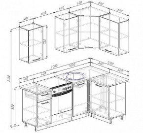 Кухонный гарнитур угловой Пайн 2000х1200 (Стол. 38мм) в Екатеринбурге - mebel24.online | фото 2