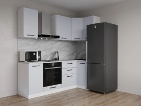 Кухонный гарнитур угловой Смоки 2200*1000 (Стол. 38 мм) в Екатеринбурге - mebel24.online | фото 1