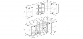 Кухонный гарнитур угловой Смоки 2200*1000 (Стол. 38 мм) в Екатеринбурге - mebel24.online | фото 2