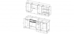 Кухонный гарнитур Умбра 2000 (Стол. 26мм) в Екатеринбурге - mebel24.online | фото 2