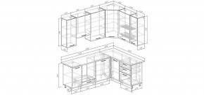 Кухонный гарнитур Умбра 2200*1600 h950 (Стол. 38мм) в Екатеринбурге - mebel24.online | фото 2