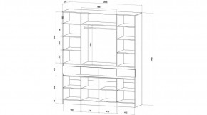 ЛЕНОРА Спальный гарнитур (модульный) графит в Екатеринбурге - mebel24.online | фото 9