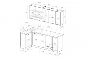 ЛИОРА Кухонный гарнитур Прайм 2 400 (1100*2000 мм) ПМ в Екатеринбурге - mebel24.online | фото 2