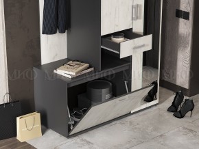 ЛИРА Прихожая ЛДСП (графит/дуб крафт белый) в Екатеринбурге - mebel24.online | фото 4