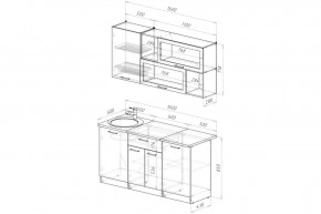 ЛОТОС Кухонный гарнитур Стандарт (1600 мм) в Екатеринбурге - mebel24.online | фото 2