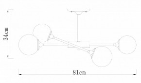 Люстра на штанге Arte Lamp Marco A2703PL-6SG в Екатеринбурге - mebel24.online | фото 2