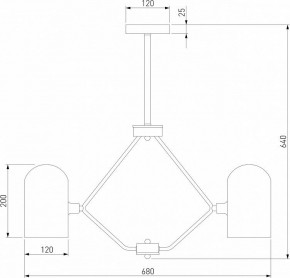 Люстра на штанге Eurosvet Bambola 60157/5 латунь в Екатеринбурге - mebel24.online | фото 4