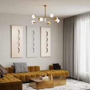 Люстра на штанге Eurosvet Calyx 60168/8 латунь в Екатеринбурге - mebel24.online | фото 4
