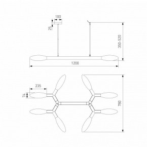 Люстра на штанге Eurosvet Covalent 30180 черный в Екатеринбурге - mebel24.online | фото 3