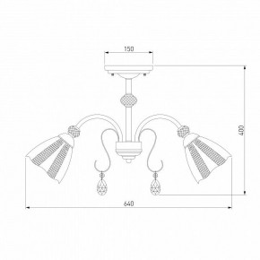 Люстра на штанге Eurosvet Floranse 30155/5 античная бронза в Екатеринбурге - mebel24.online | фото 3