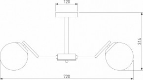 Люстра на штанге Eurosvet Frost 70154/6 хром в Екатеринбурге - mebel24.online | фото 3