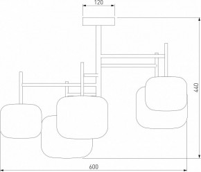 Люстра на штанге Eurosvet Jar 70128/5 хром в Екатеринбурге - mebel24.online | фото 4