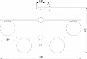 Люстра на штанге Eurosvet Marbella 60147/6 латунь в Екатеринбурге - mebel24.online | фото 4