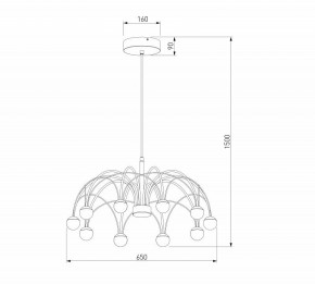 Люстра на штанге Eurosvet Ragno 90030/10 LED золото в Екатеринбурге - mebel24.online | фото 5