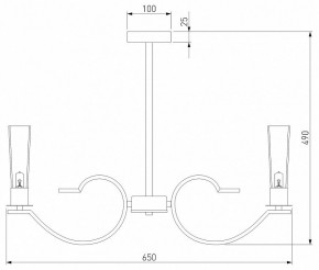 Люстра на штанге Eurosvet Rosher 60141/6 хром в Екатеринбурге - mebel24.online | фото 2