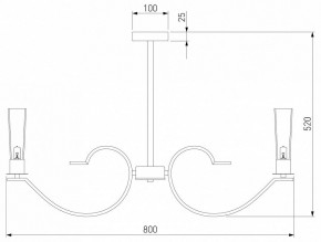 Люстра на штанге Eurosvet Rosher 60141/8 латунь в Екатеринбурге - mebel24.online | фото 2