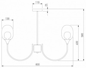 Люстра на штанге Eurosvet Spritz 70217/8 латунь в Екатеринбурге - mebel24.online | фото 5