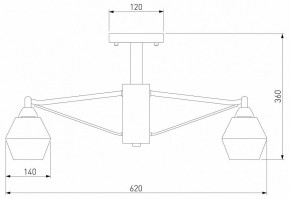 Люстра на штанге Eurosvet Takara 70135/5 кофе в Екатеринбурге - mebel24.online | фото 2