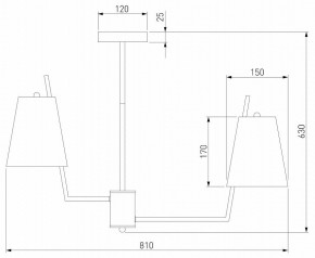 Люстра на штанге Eurosvet Topanga 60173/8 латунь в Екатеринбурге - mebel24.online | фото 4
