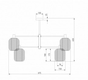 Люстра на штанге Eurosvet Voile 30192/8 золото в Екатеринбурге - mebel24.online | фото 4