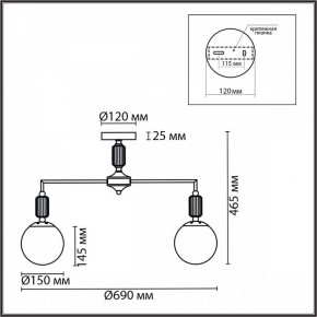 Люстра на штанге Lumion Vivien 6580/5C в Екатеринбурге - mebel24.online | фото 4