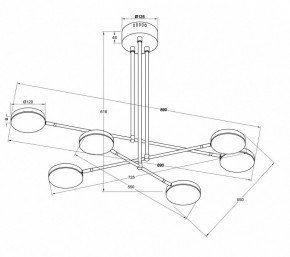 Люстра на штанге Maytoni Fad MOD070PL-L36W3K в Екатеринбурге - mebel24.online | фото 3