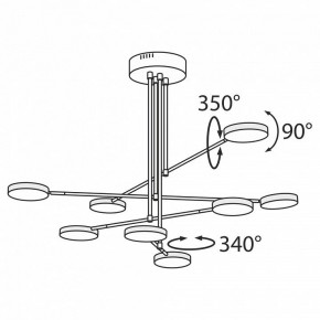 Люстра на штанге Maytoni Fad MOD070PL-L48B3K в Екатеринбурге - mebel24.online | фото 5