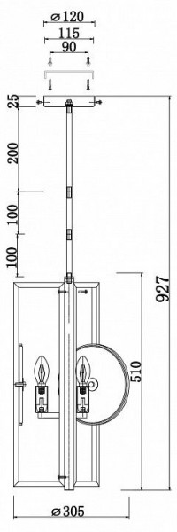 Люстра на штанге Maytoni Marmo MOD099PL-03G в Екатеринбурге - mebel24.online | фото 4