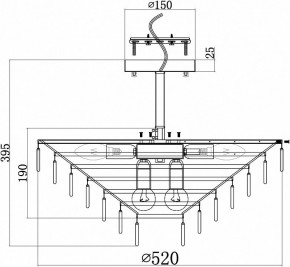 Люстра на штанге Maytoni Mazzo MOD130CL-11G в Екатеринбурге - mebel24.online | фото 5