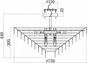 Люстра на штанге Maytoni Mazzo MOD130CL-14G в Екатеринбурге - mebel24.online | фото 4