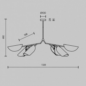 Люстра на штанге Maytoni Organic MOD225PL-06B в Екатеринбурге - mebel24.online | фото 4