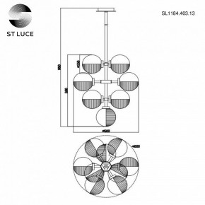 Люстра на штанге ST-Luce Todo SL1184.403.13 в Екатеринбурге - mebel24.online | фото 5