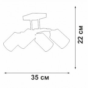 Люстра на штанге Vitaluce V2833 V2833-1/4PL в Екатеринбурге - mebel24.online | фото 4