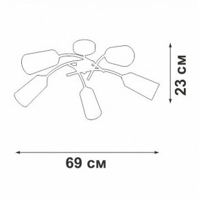 Люстра на штанге Vitaluce V2850 V2850-1/5PL в Екатеринбурге - mebel24.online | фото 5