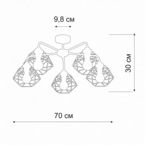 Люстра на штанге Vitaluce V4258 V4258-0/5PL в Екатеринбурге - mebel24.online | фото 2
