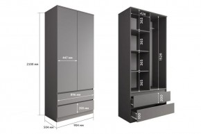 МОРИ МШ 900.2 Шкаф (графит) в Екатеринбурге - mebel24.online | фото 2