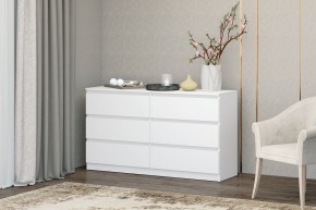 МС "Хилтон" Комод №5 1400 (6 ящ.) белый текстурный в Екатеринбурге - mebel24.online | фото
