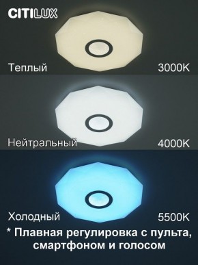 Накладной светильник Citilux Диамант Смарт CL713A30G в Екатеринбурге - mebel24.online | фото 4