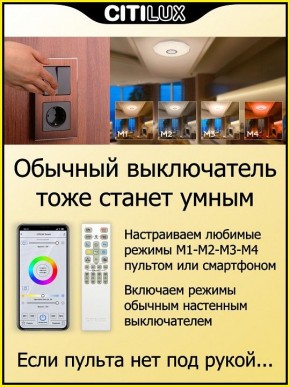 Накладной светильник Citilux Диамант Смарт CL713A30G в Екатеринбурге - mebel24.online | фото 6