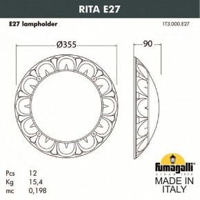 Накладной светильник Fumagalli Rita 1T3.000.000.AYE27 в Екатеринбурге - mebel24.online | фото 2