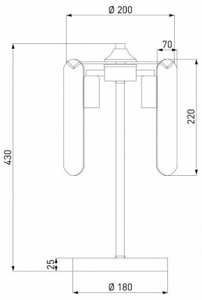 Настольная лампа декоративная Eurosvet Claire 01170/3 золото в Екатеринбурге - mebel24.online | фото 3