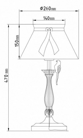 Настольная лампа декоративная Maytoni Bird ARM013-11-W в Екатеринбурге - mebel24.online | фото 5