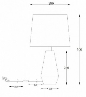 Настольная лампа декоративная Maytoni Calvin Table Z181-TL-01-B в Екатеринбурге - mebel24.online | фото 2