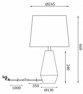 Настольная лампа декоративная Maytoni Calvin Table Z181-TL-01-W в Екатеринбурге - mebel24.online | фото 2