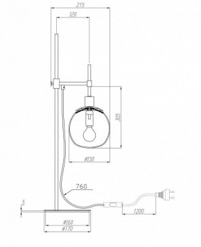 Настольная лампа декоративная Maytoni Erich MOD221-TL-01-G в Екатеринбурге - mebel24.online | фото 3