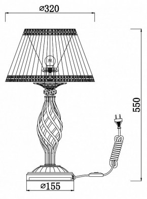 Настольная лампа декоративная Maytoni Grace RC247-TL-01-R в Екатеринбурге - mebel24.online | фото 3