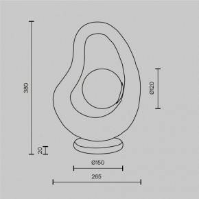 Настольная лампа декоративная Maytoni Opus MOD380TL-01GR в Екатеринбурге - mebel24.online | фото 4