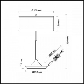 Настольная лампа декоративная Odeon Light Bergi 5064/2T в Екатеринбурге - mebel24.online | фото 8