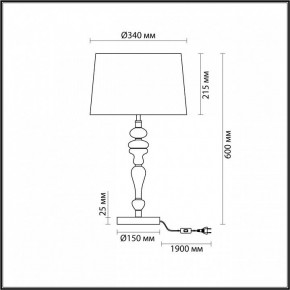 Настольная лампа декоративная Odeon Light Homi 5040/1T в Екатеринбурге - mebel24.online | фото 4